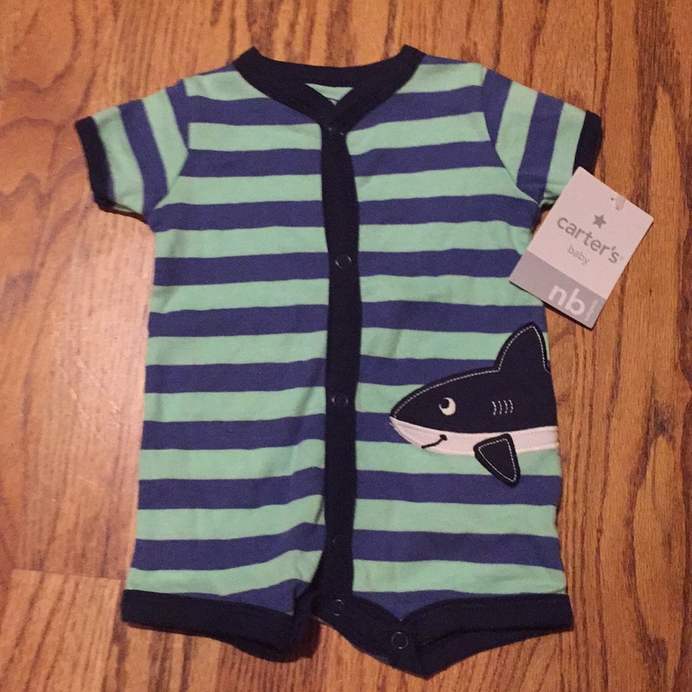 Carter's newborn boy romper NWT